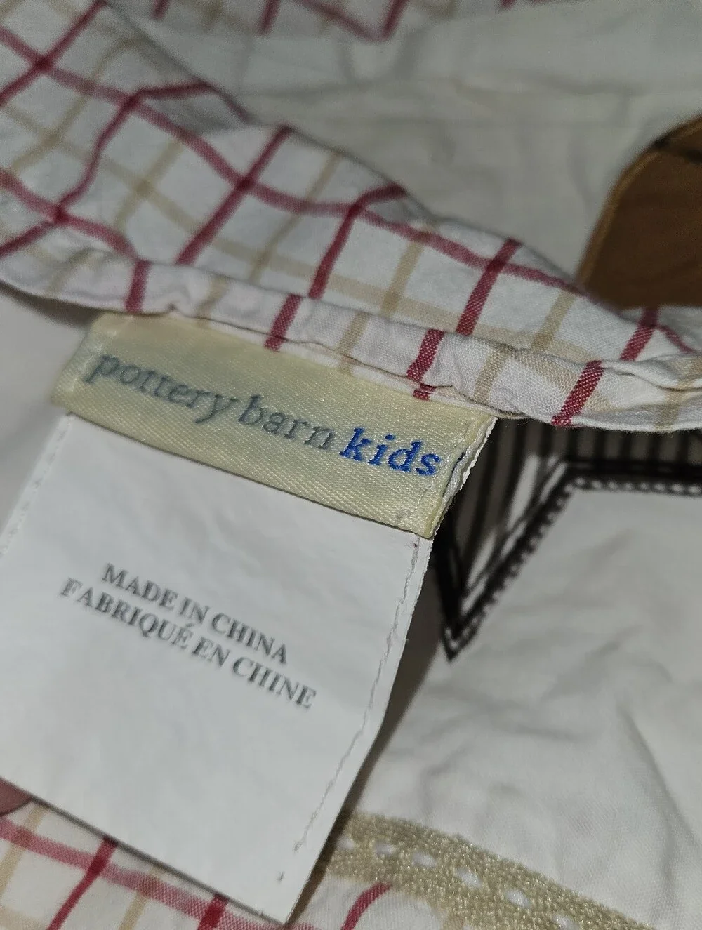 Pottery Barn Kids Plaid Basketball Sheets